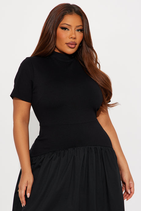 Kennedy Short Sleeve Drop Waist Midi Dress