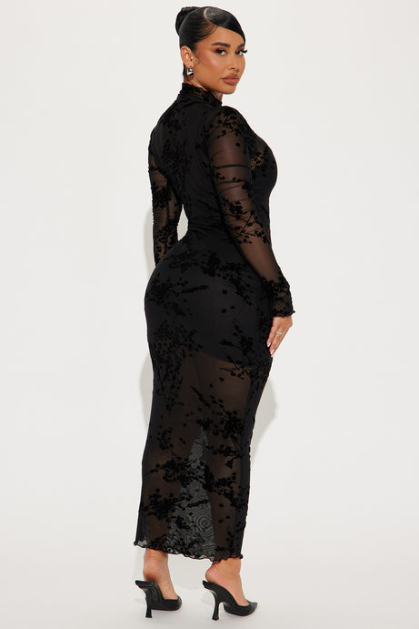 In Full Bloom Mesh Maxi Dress