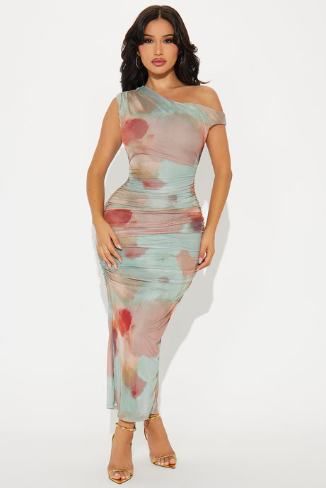 Love Letters Mesh Midi Dress