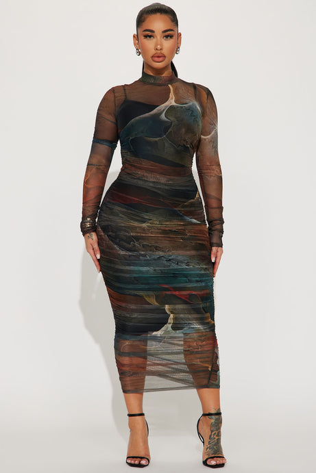 Bailey Mesh Midi Dress