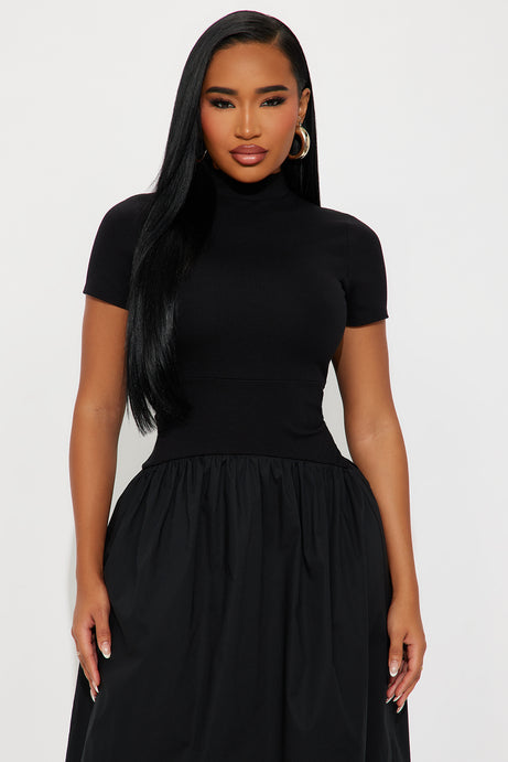 Kennedy Short Sleeve Drop Waist Midi Dress