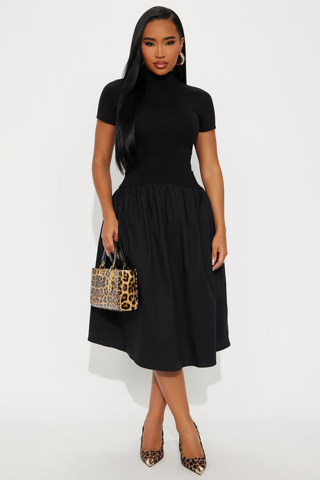 Kennedy Short Sleeve Drop Waist Midi Dress