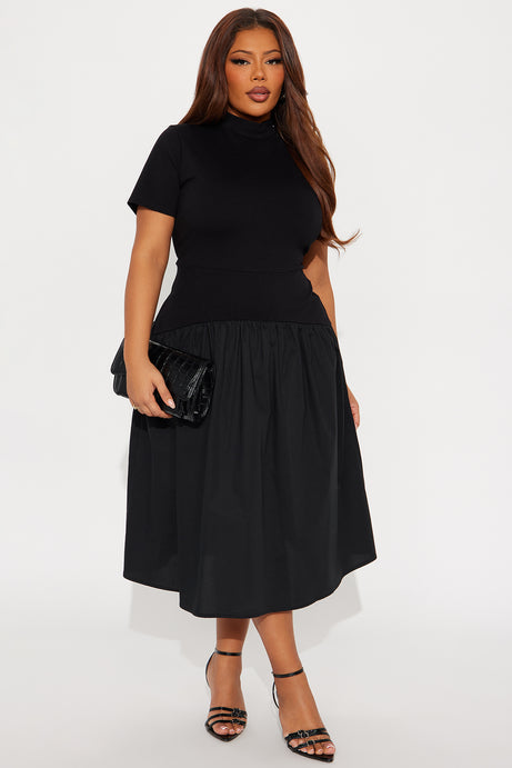 Kennedy Short Sleeve Drop Waist Midi Dress