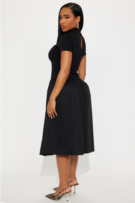 Kennedy Short Sleeve Drop Waist Midi Dress